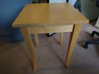 19" Square French Leg End Table