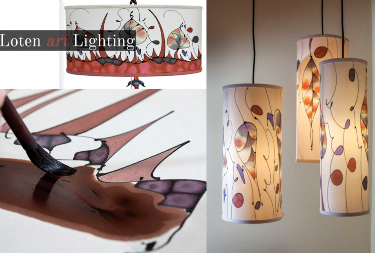 Locally hand crafted lamps from Loten Art Lighting